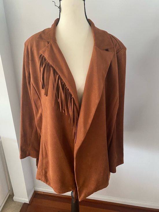 Investments Jackets & Blazers - Slim factor by investments 2XL
Faux suede fringe jacket